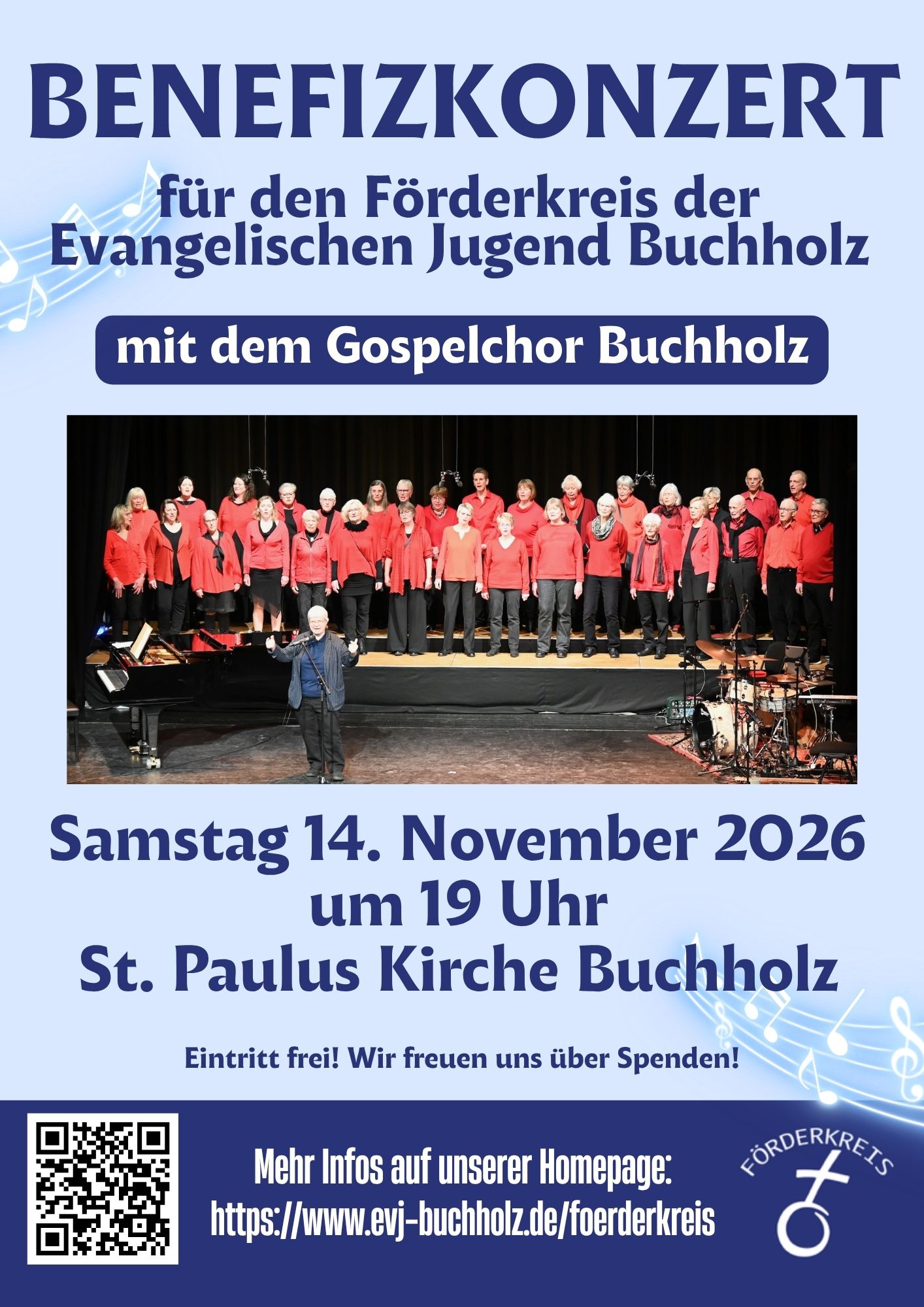 Plakat Benefizkonzert Gospelchor November 2026